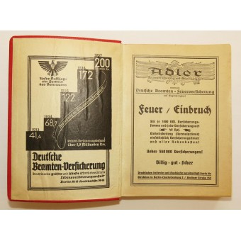 Карманный календарь немецкого чиновника 1939 год. Espenlaub militaria